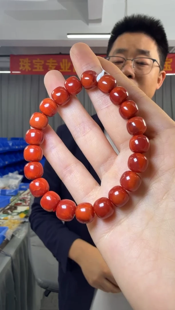 未镶嵌手串南红玛瑙南红老型珠单圈约10-11mm