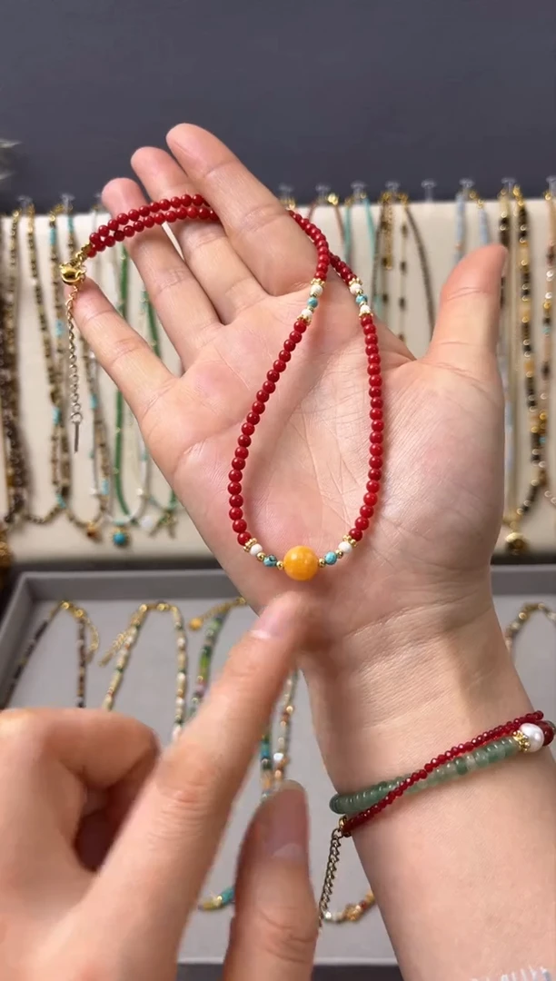 【闪购商品】石英质玉项链合金3号