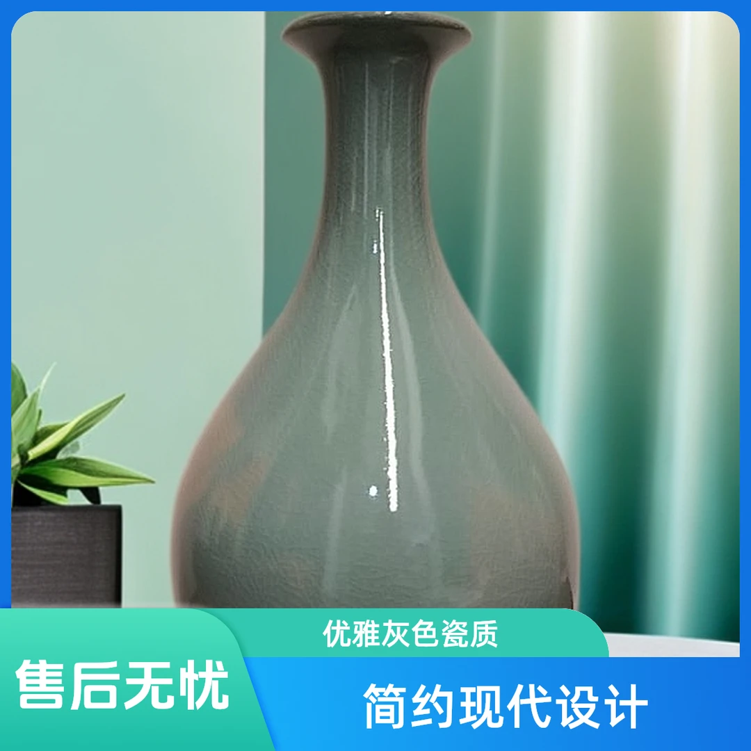 玉壶春汝窑微瑕支钉烧纯手拉胚汝瓷