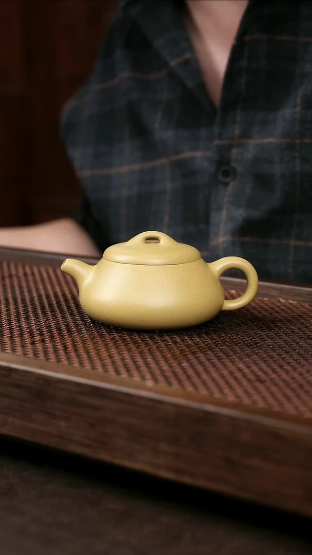 茶壶紫砂黄金段矮瓢