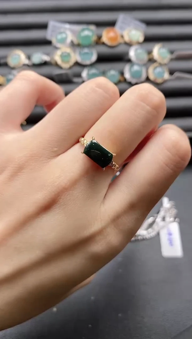 【闪购商品】翡翠戒指银S925镶嵌1111