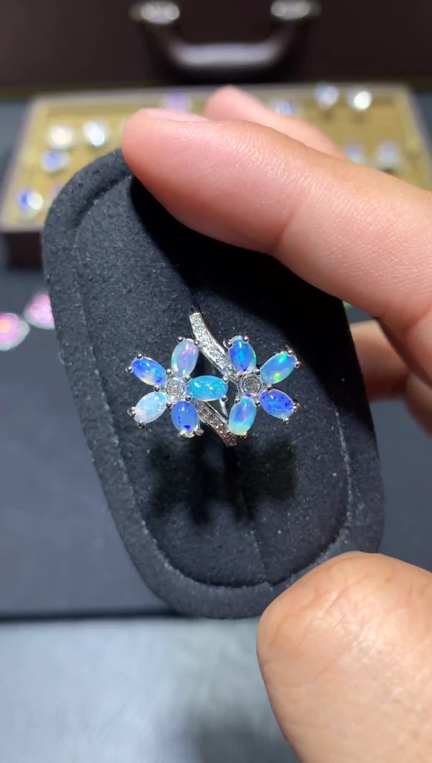 未镶嵌欧泊戒指K67