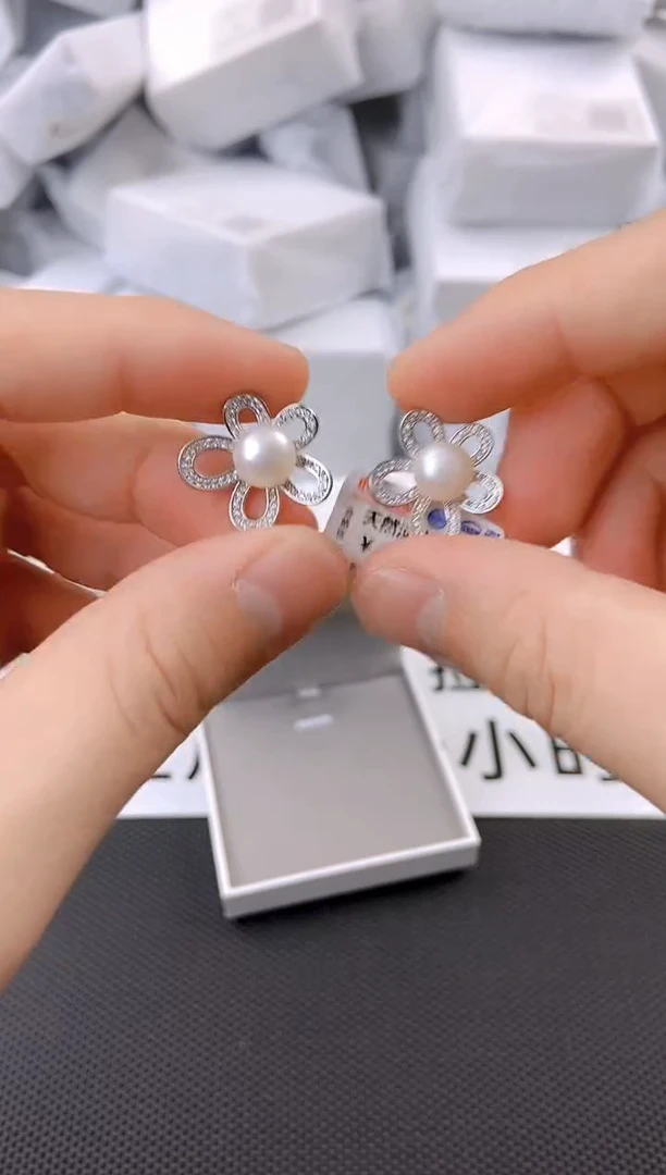 未镶嵌耳饰淡水珍珠ed1020