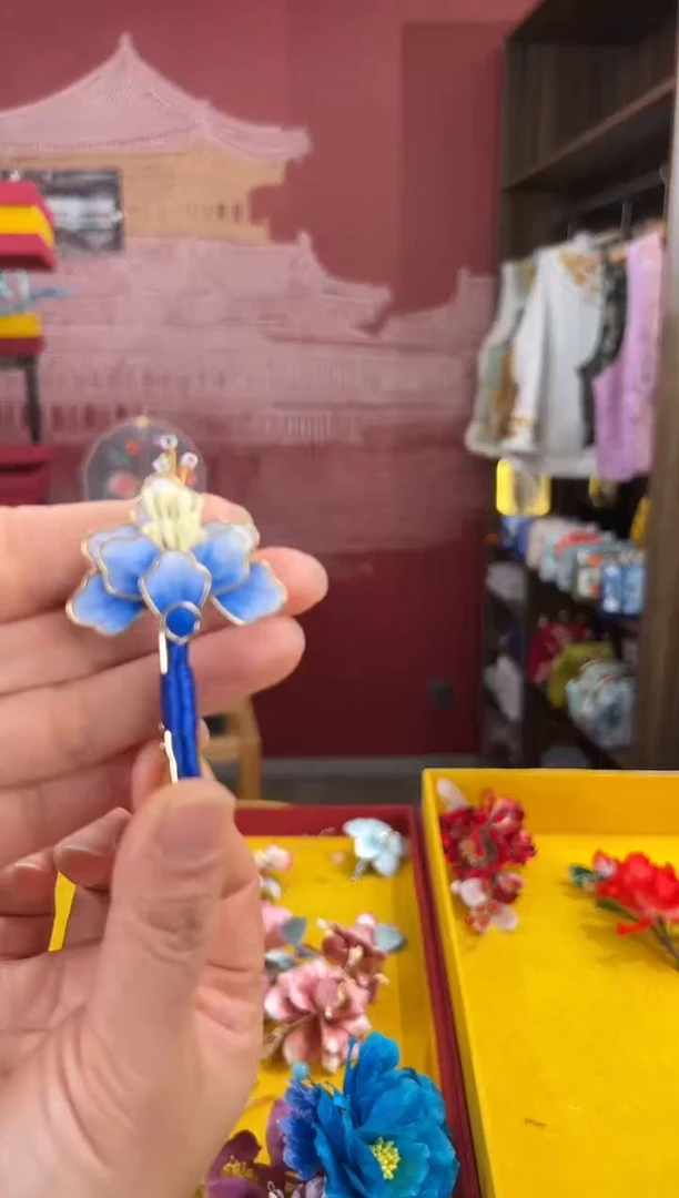 【闪购商品】刺绣非遗绒花（发饰）