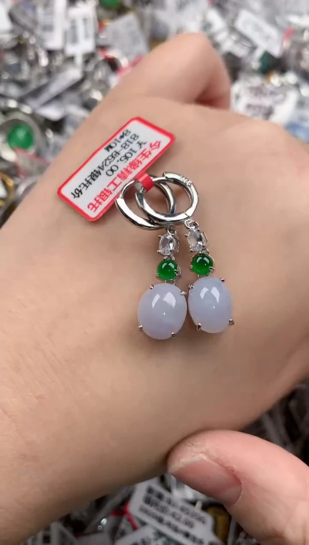 银S925镶嵌戒指翡翠777    9