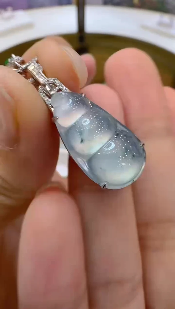 翡翠18K金镶嵌套链多样性发货拍一发一