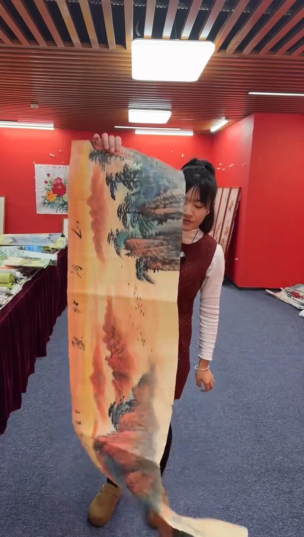 国画汪永祥老师六尺对开精品