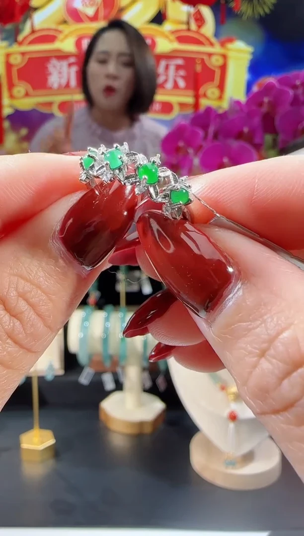 【闪购商品】翡翠戒指合金绿排戒指多样性发一