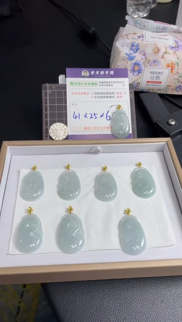 颈饰18K金镶嵌翡翠高货如意配绳16/多样性发其一CP