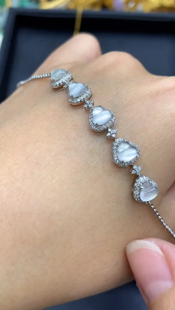 18K金镶嵌手链翡翠803-中国好珍宝