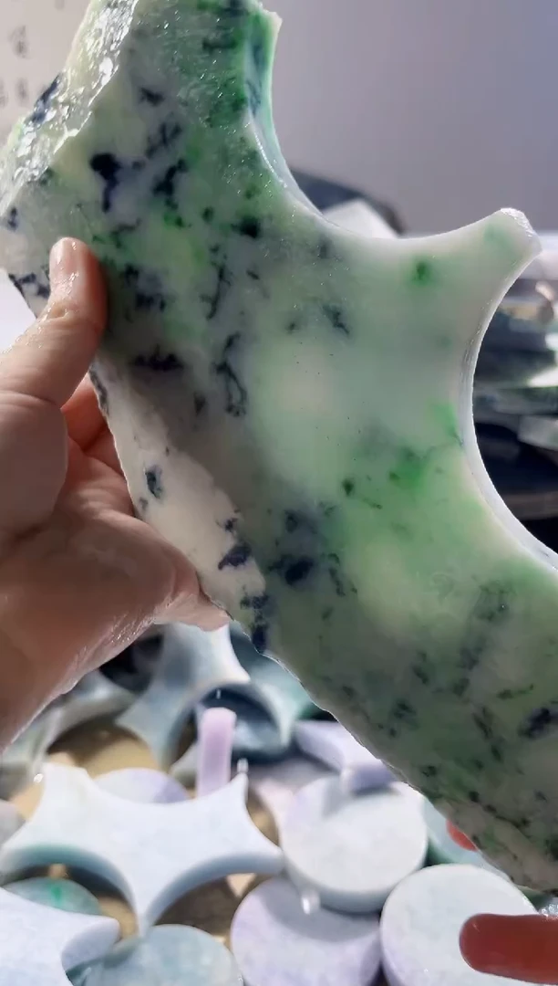 翡翠散珠缅甸翡翠A货柠3085