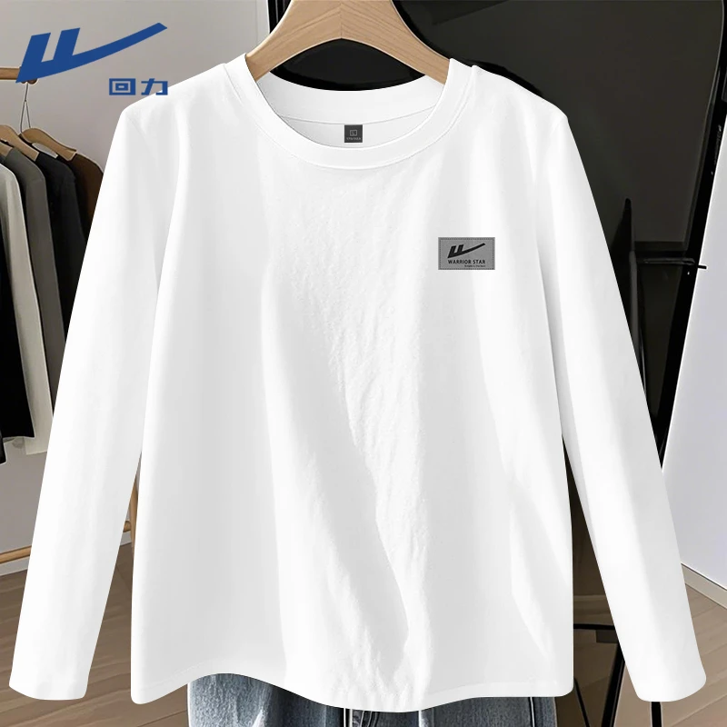 回力长袖T恤男2025秋季新款韩版ins潮流青少年衣服宽松纯棉打底衫