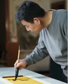 赵自清精品书法四尺对开