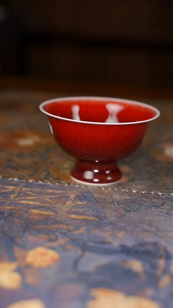 【闪购商品】杯筠悦 郎红高足撇口杯