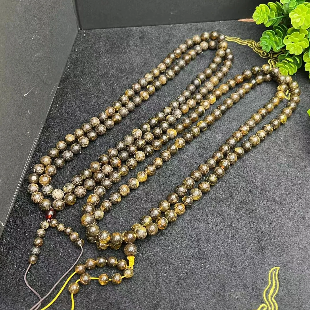 M2168瑶光九品仙灵草九元素老翳珀项链-多样性发货只发一件