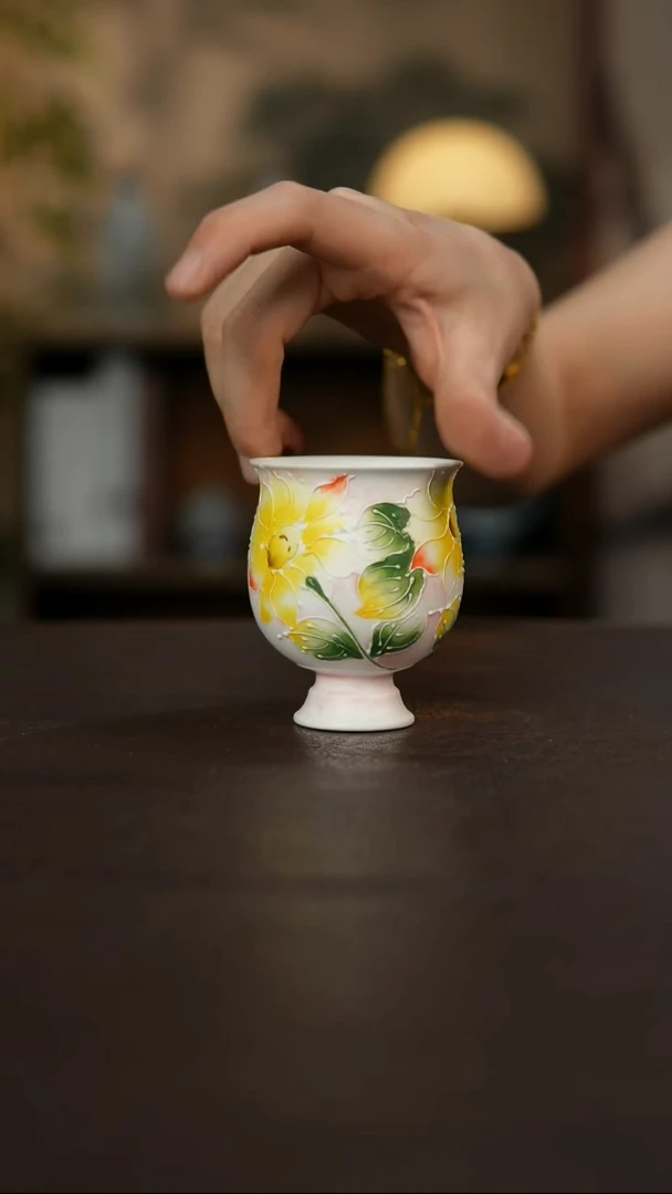 杯景德镇陶瓷杯碗柴烧多人