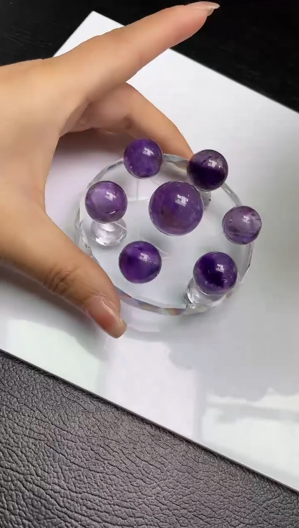 七星阵/057未镶嵌水晶【紫球】多样性发一套