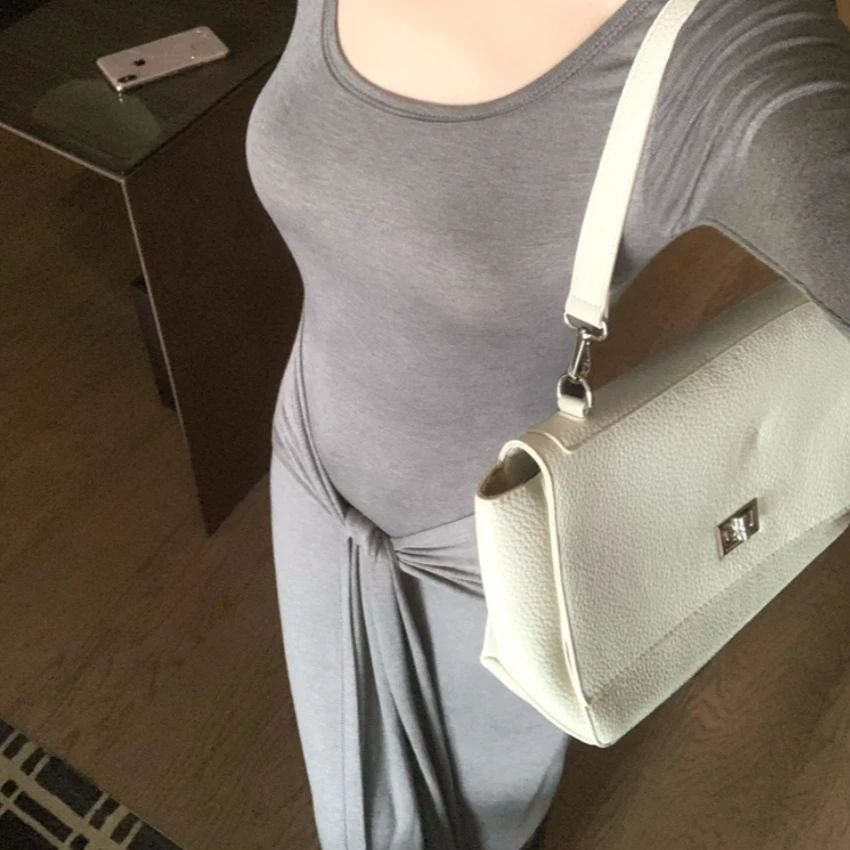 气质遮肉连衣裙女春季裙子绑带收腰修身显瘦长裙包臀裙