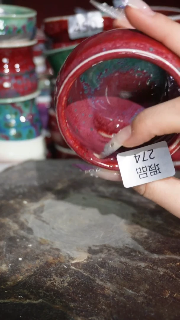 摆件陶精品窑变钧瓷茶器