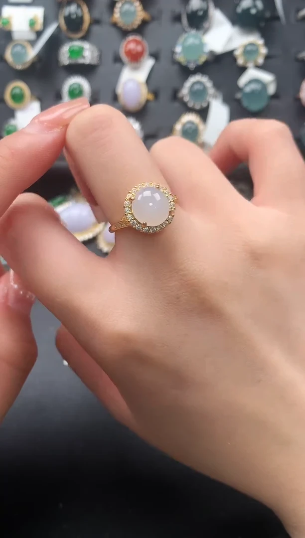 【闪购商品】翡翠戒指银S925镶嵌51241