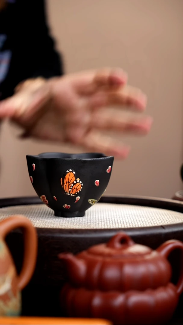 茶壶紫砂云雾天青筋囊蝴蝶杯