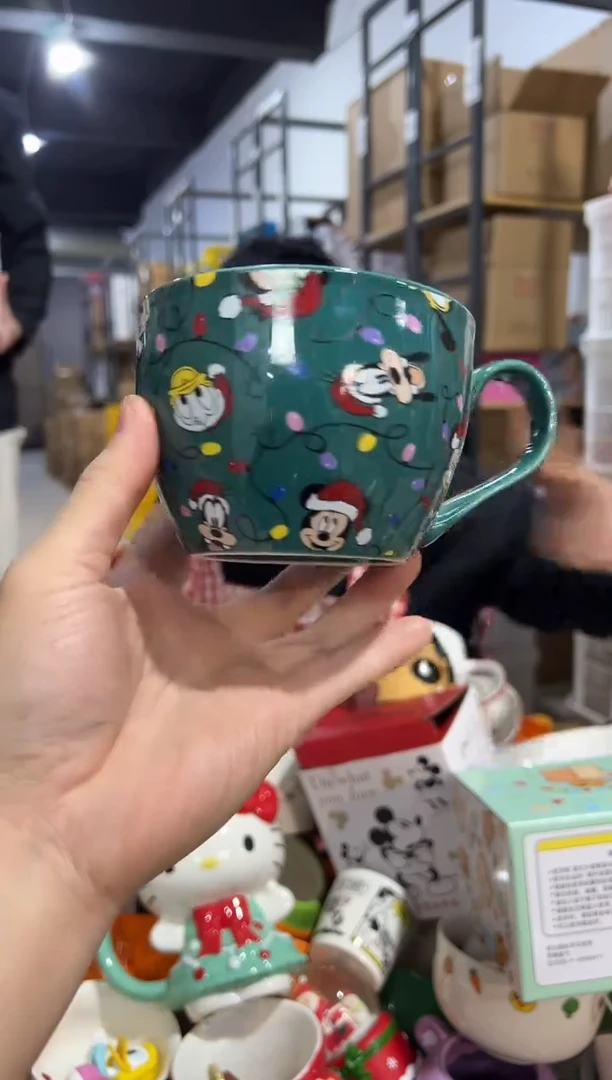 【闪购商品】杯圣诞绿色米奇咖啡杯