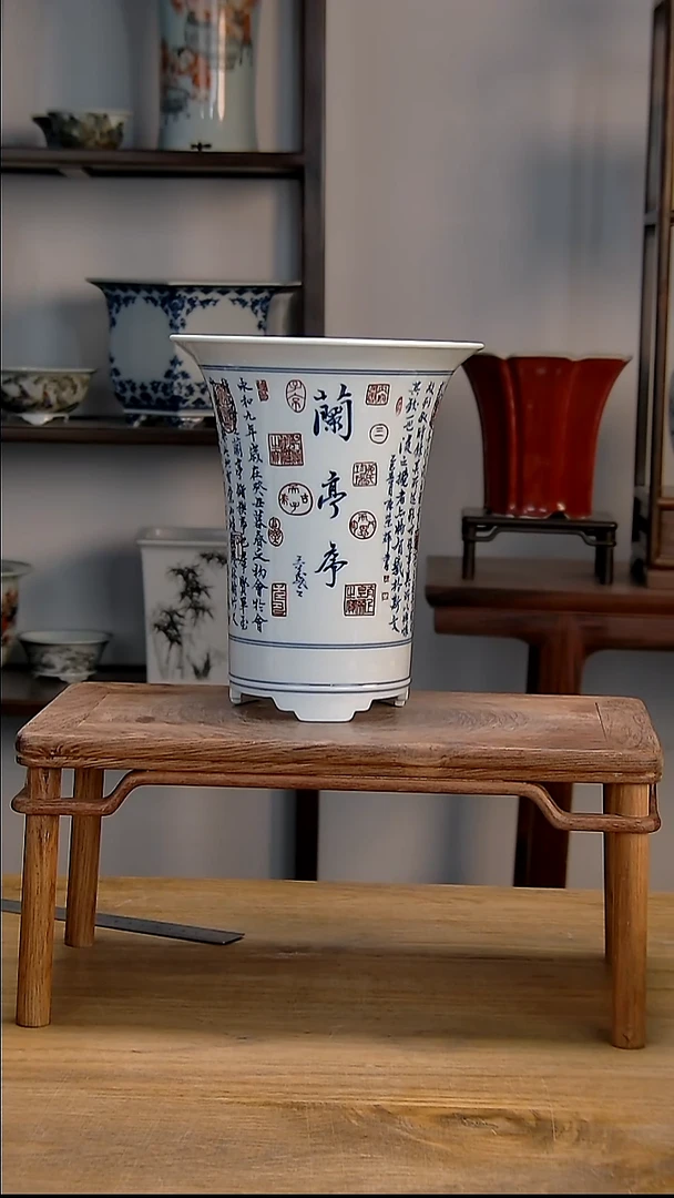 景德镇陶瓷手工花盆