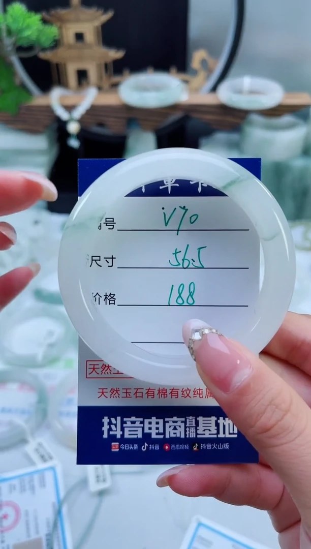 未镶嵌手镯石英质玉（天山翠）70