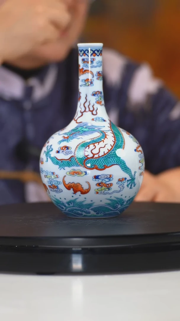 【闪购商品】瓶涂杏花 08 双龙胆瓶