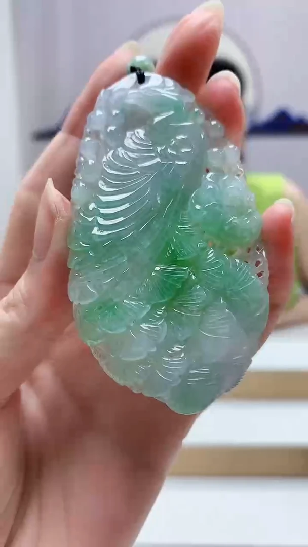 未镶嵌定制翡翠4852zm-毛货挂件凤凰75