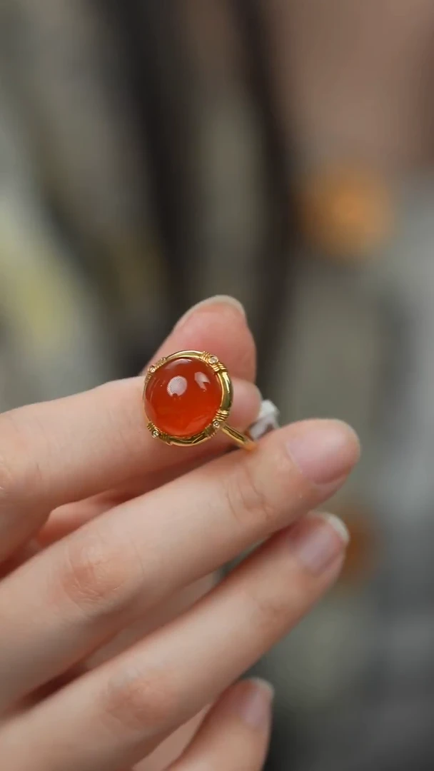 未镶嵌R22（多样性发一件）南红玛瑙戒指