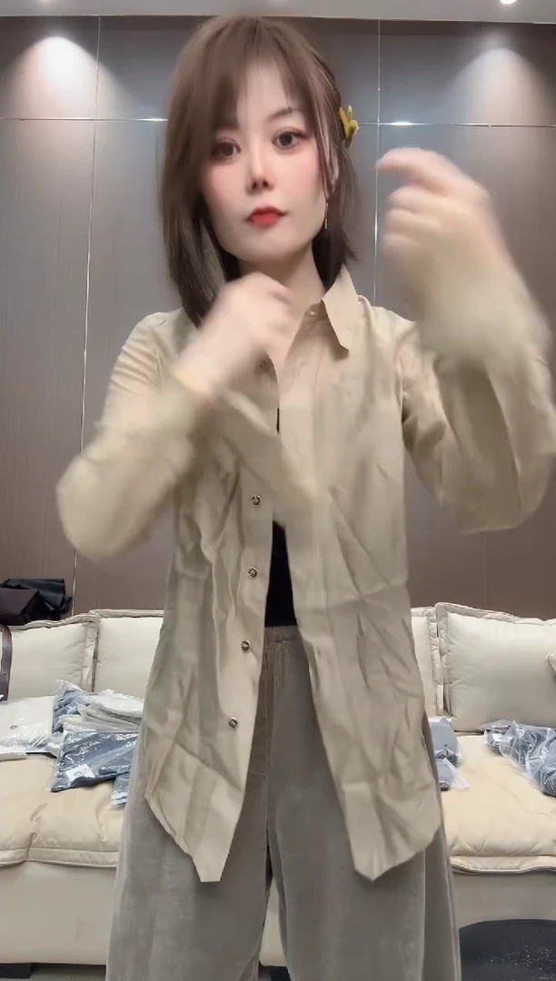 大漂亮金色衬衫S