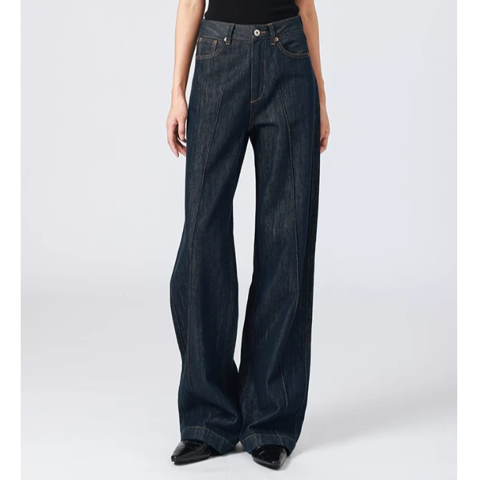 C-12【星空】孤品四弹高腰显瘦复古牛仔弯刀裤【默认瑕疵 介意慎拍】