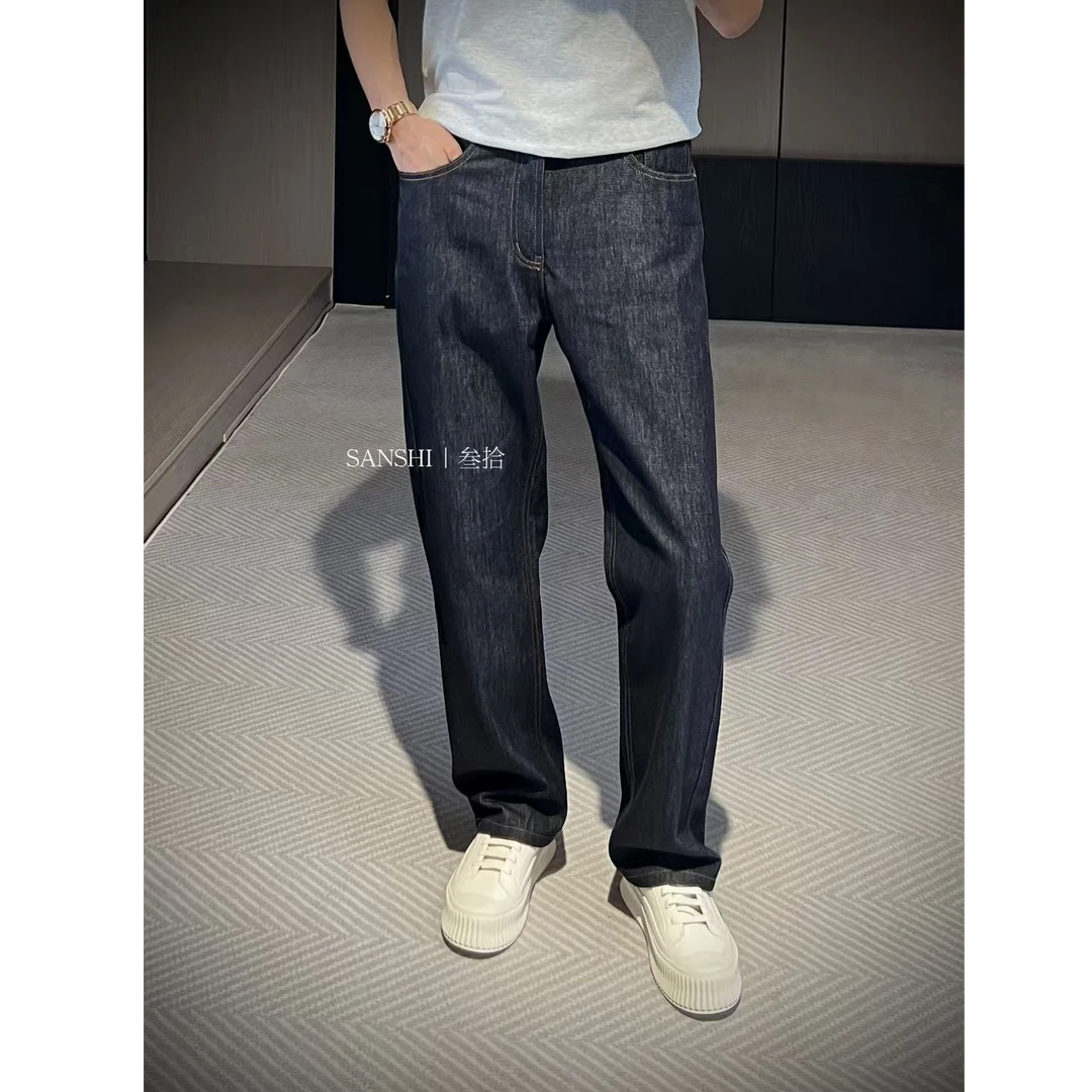 【挺阔有型】新品 L*P冈*山丹宁原色微宽松直筒防褪色男士牛仔裤