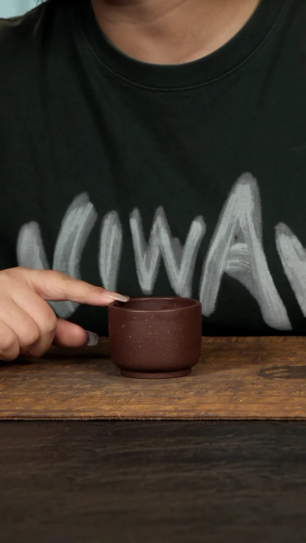 茶壶紫砂紫泥圆口杯