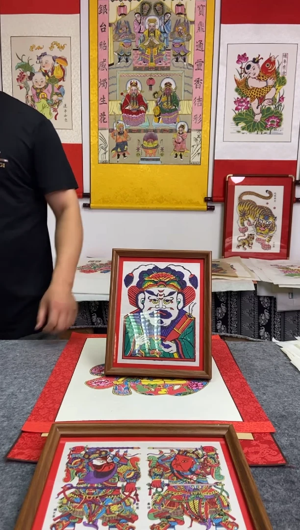 文钟馗摆台10寸手工制作精品年画