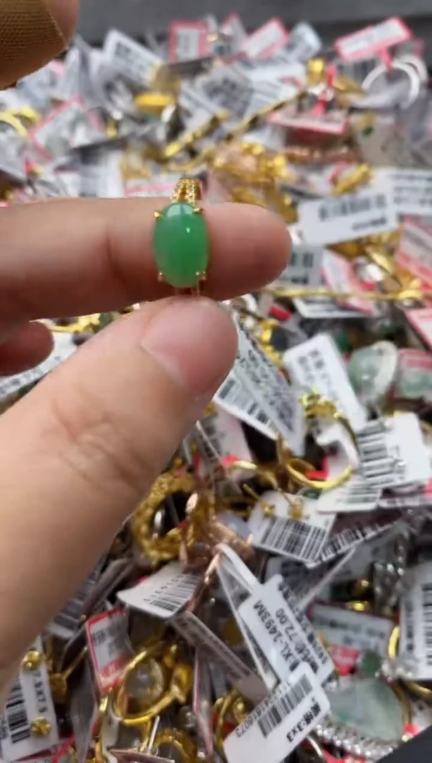 【闪购商品】翡翠戒指银S925镶嵌333333---8