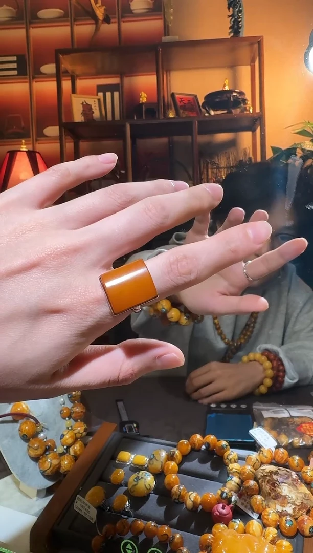 蜜蜡颈饰银S925镶嵌7509天然蜜蜡珠宝奇石