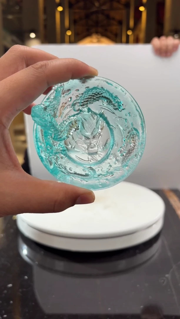 摆件天青色祥龙主人杯