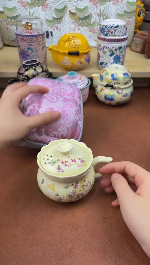 陶陶瓷茶具摆件旅行套组