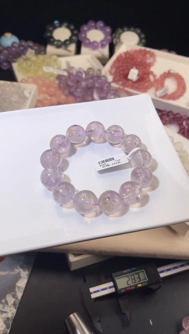 未镶嵌手链水晶多样性发一紫水17mm