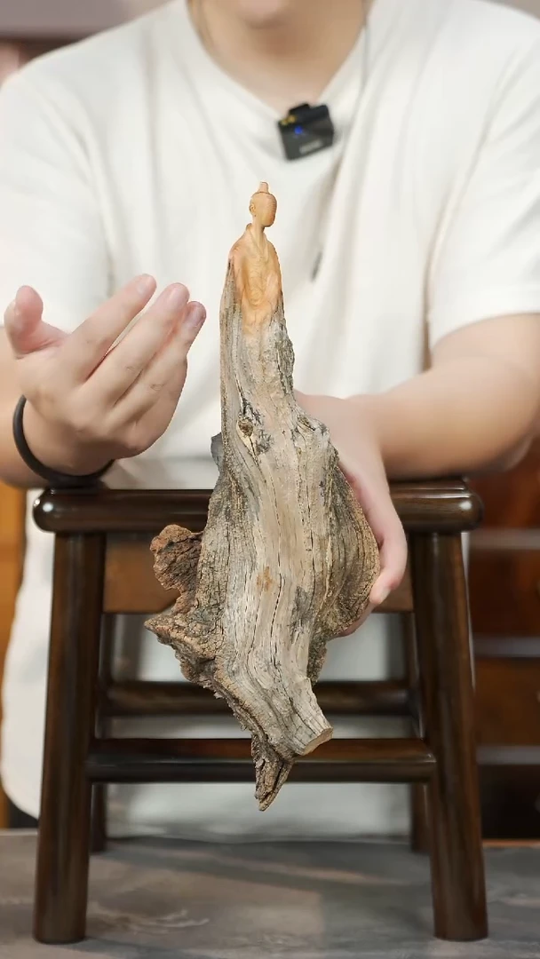 柏木（崖柏）259陈化黑油根抱石骨料精品无相摆件