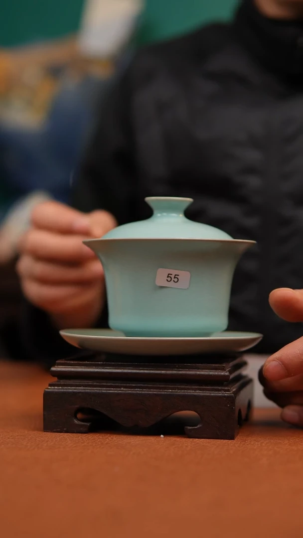 【闪购商品】瓷片仿古马蹄盖碗微瑕福利