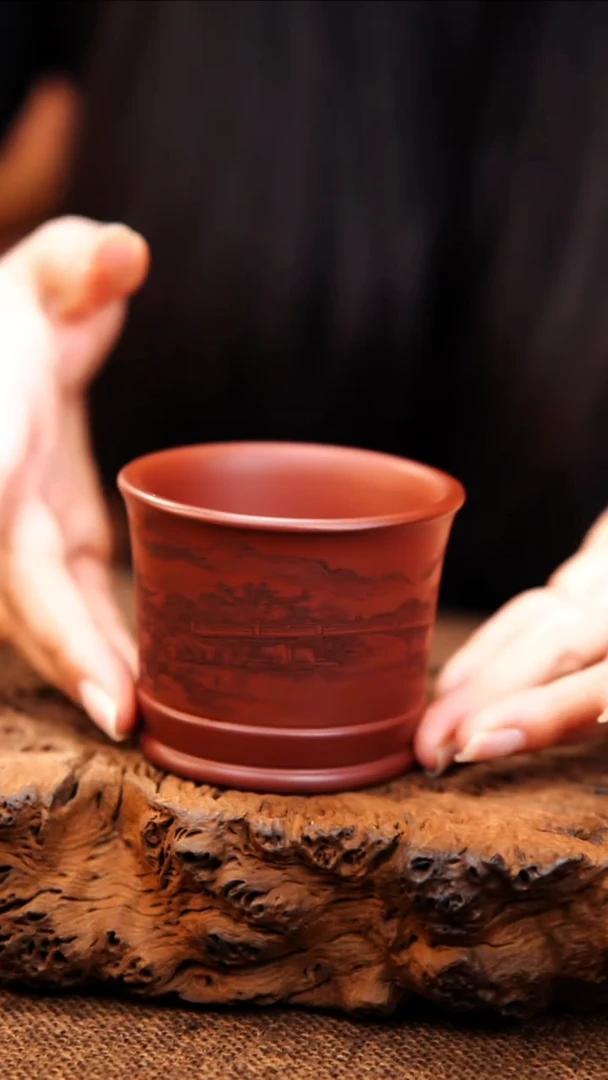 茶杯紫砂原矿紫砂杯