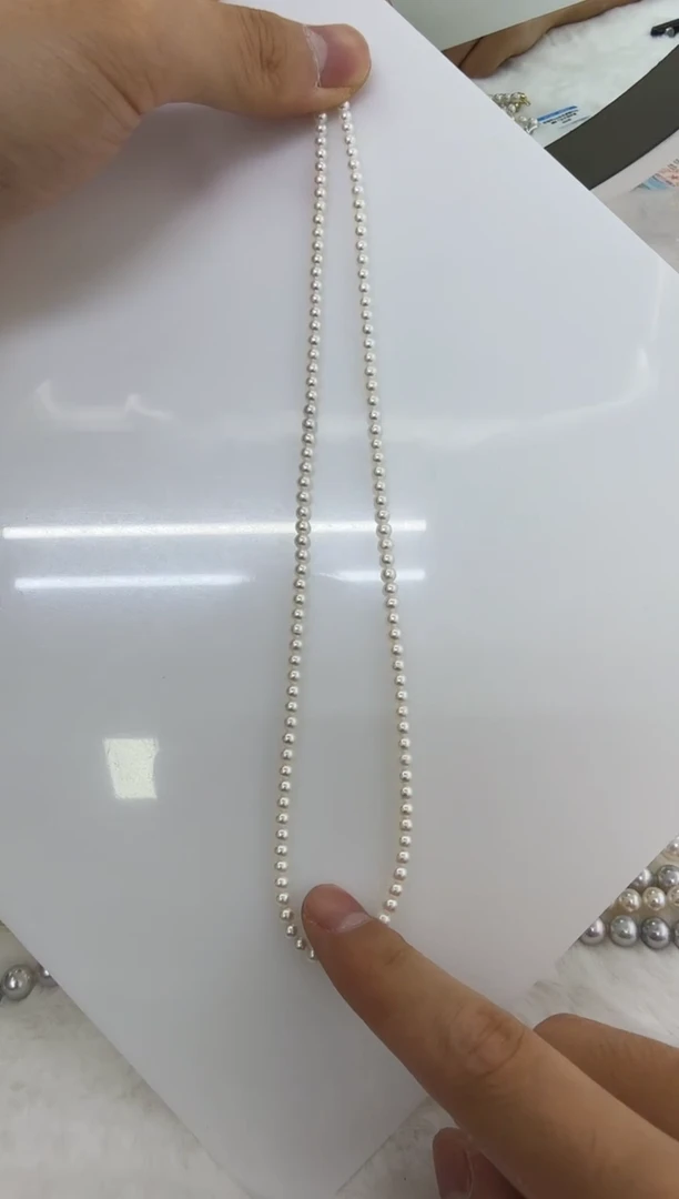 18K金镶嵌淡水珍珠DA淡水baby珠项链3-4 gh001