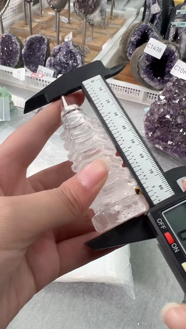 未镶嵌珠宝半成品水晶S399 约8.4cm