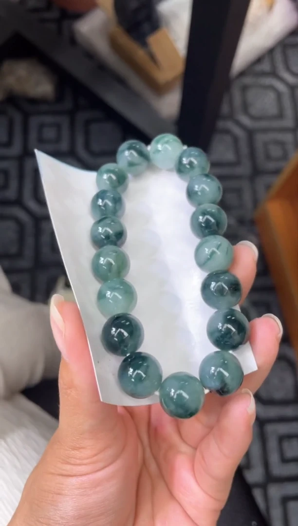 未镶嵌定制翡翠天然缅甸翡翠手串52