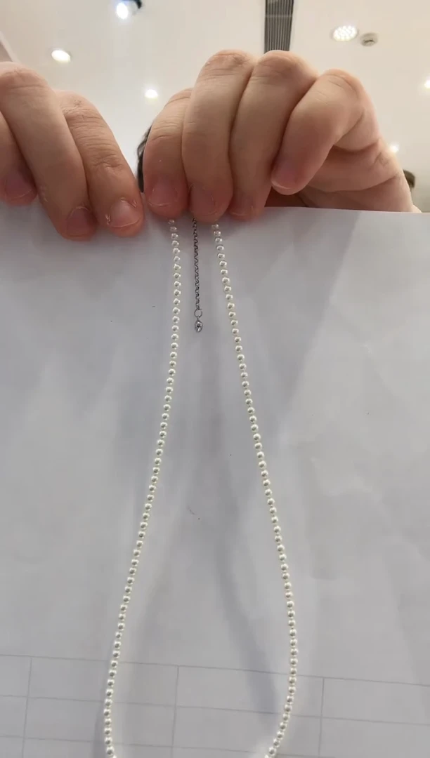 淡水珍珠银S925镶嵌项链【85】多样性发一