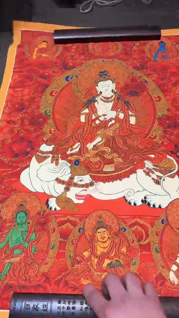 卷轴画【主播精品】高端卷轴画——唐卡172普贤菩萨