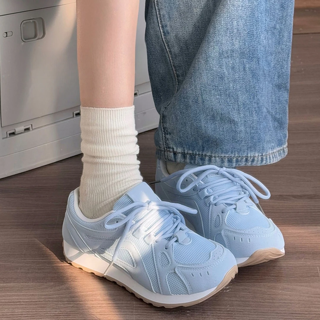 2025轻奢百搭网面透气阿甘鞋女春夏季新爆款韩系百搭校园老爹鞋潮